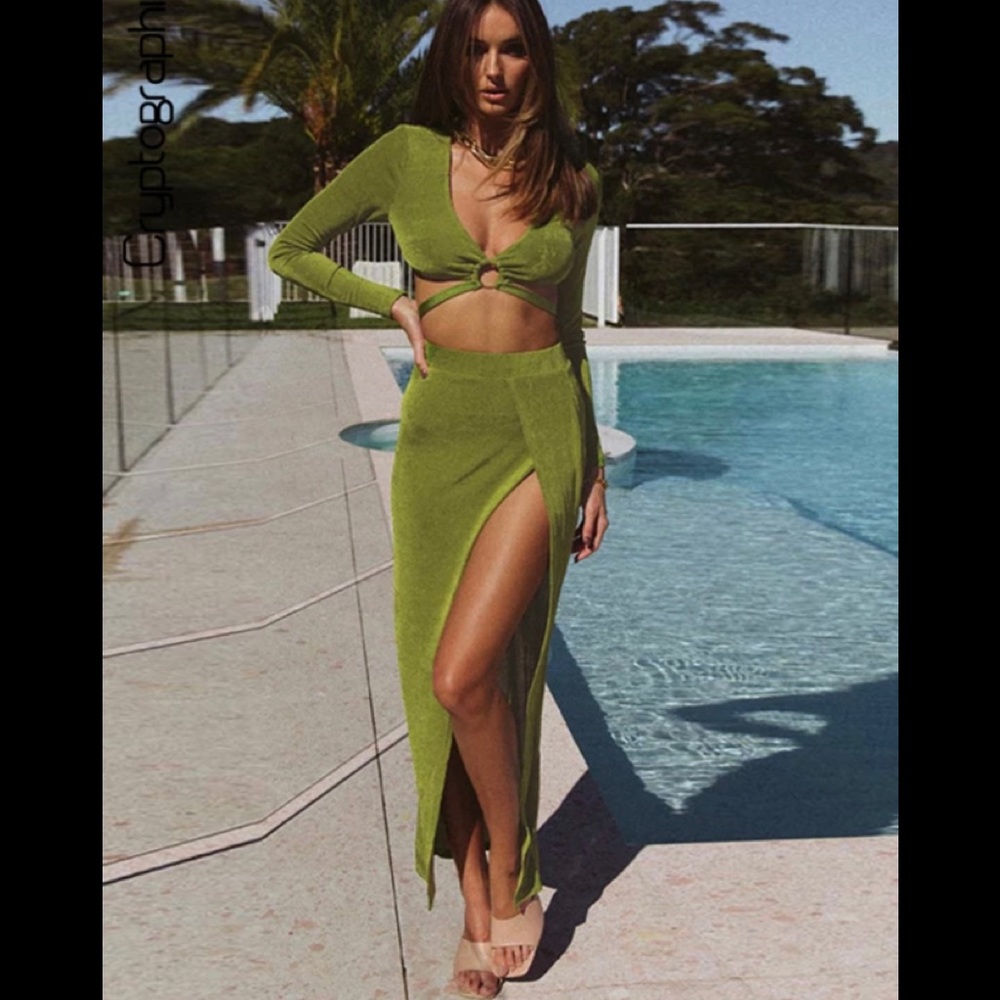 Top and skirt. Sexy set. Summer dress.